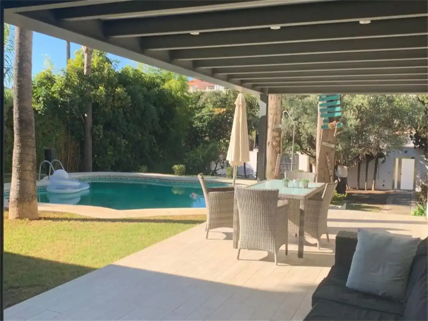 Terraza de Casa o chalet de alquiler en Marbella con Aire acondicionado y Piscina