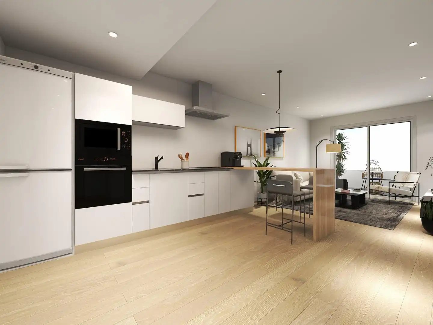 Cocina de Apartamento en venta en Mijas con Aire acondicionado, Calefacción y Terraza