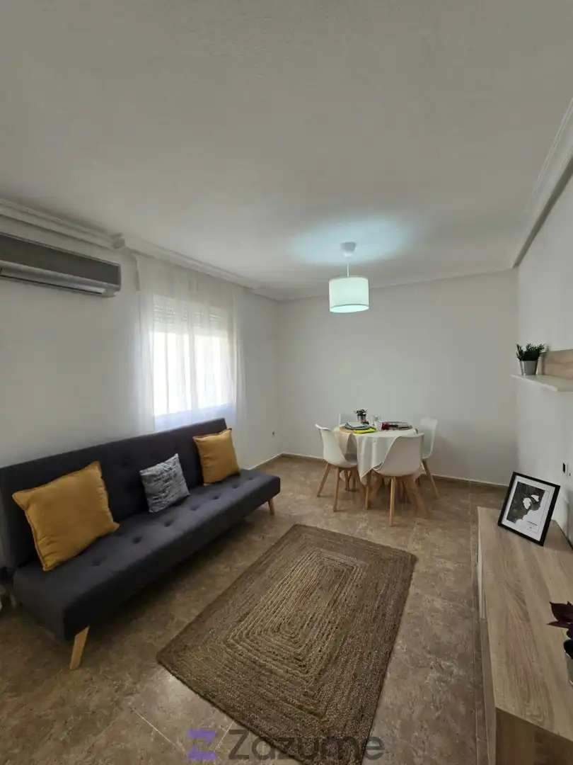 Sala d'estar de Pis de lloguer en Torrevieja amb Aire condicionat, Moblat i Forn