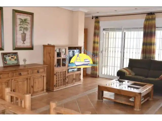 Sala de estar de Casa o chalet en venta en Mazarrón con Jardín privado, Terraza y Piscina