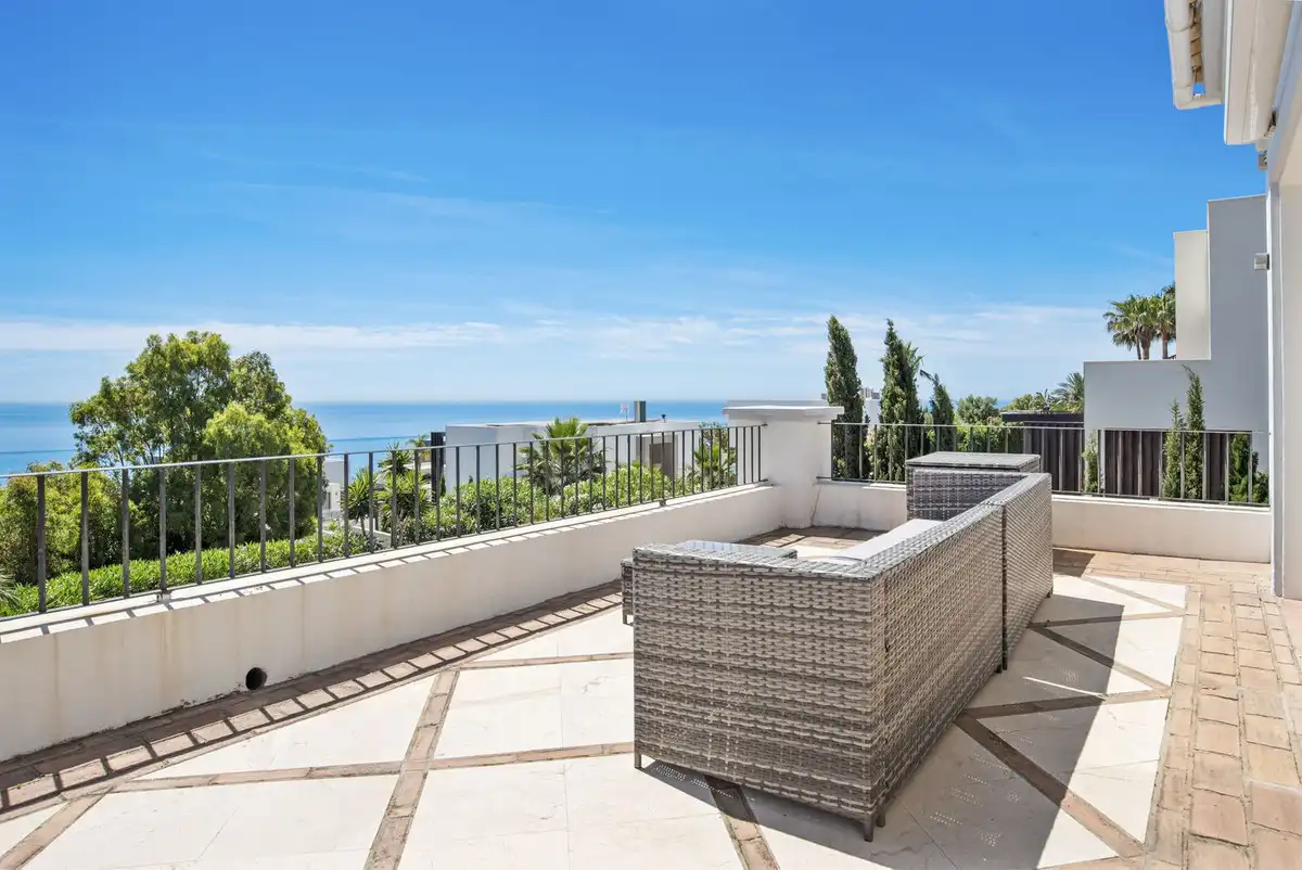 Terraza de Casa o chalet en venta en Manilva con Aire acondicionado, Jardín privado y Terraza