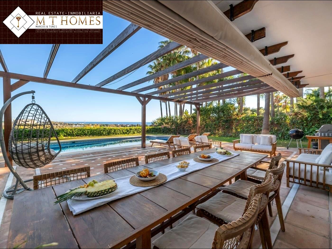 Terraza de Casa o chalet de alquiler en Marbella con Jardín privado, Terraza y Alarma