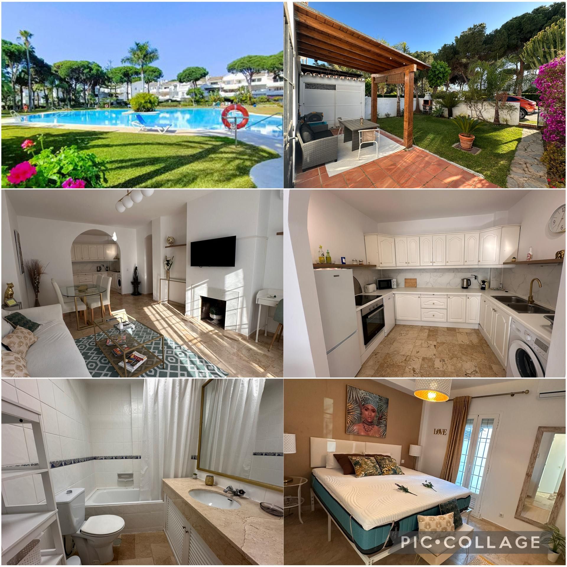 Vista exterior de Planta baixa de lloguer en Estepona amb Aire condicionat, Jardí privat i Terrassa