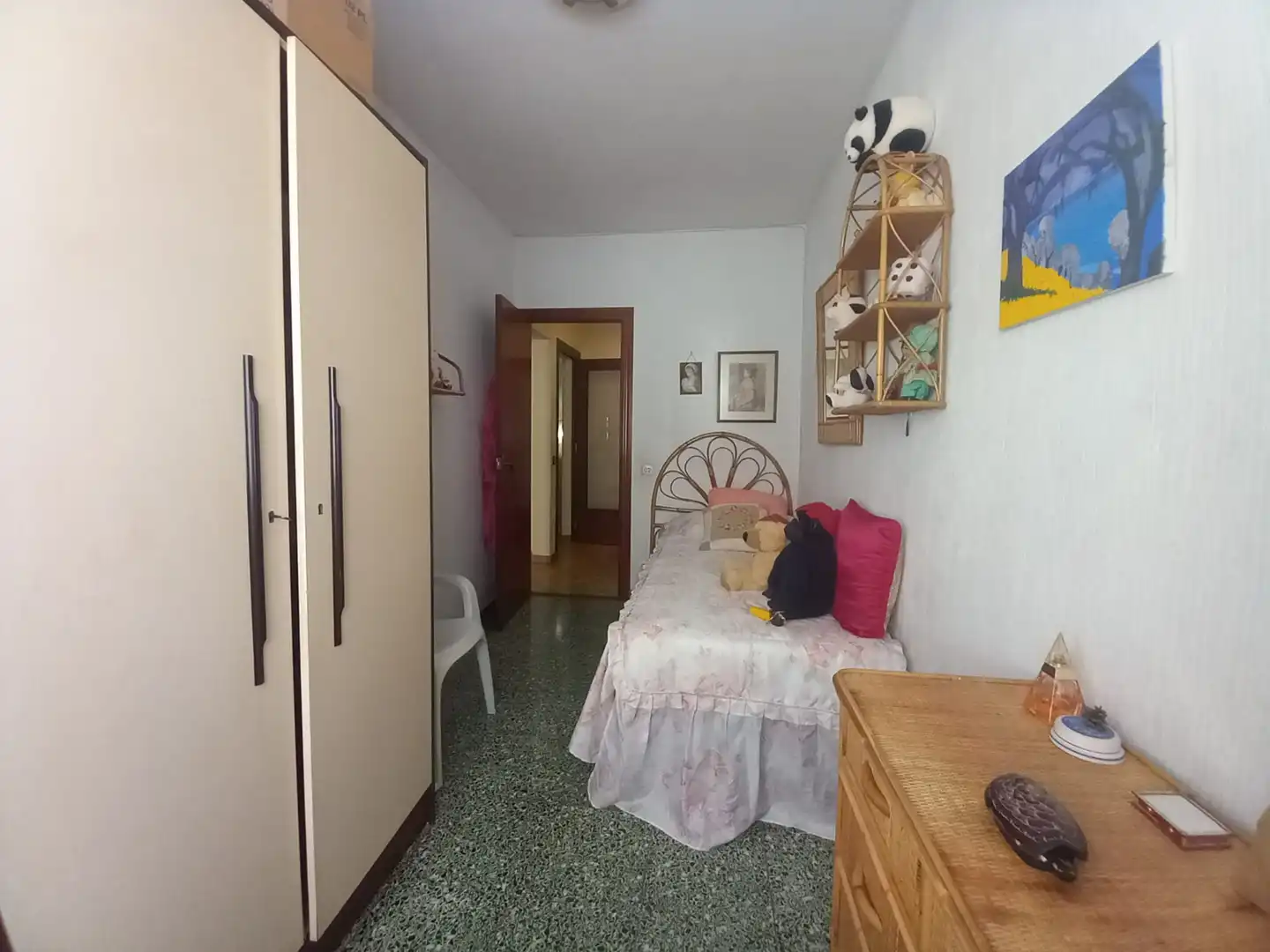 Schlafzimmer von Wohnung zum Verkauf in Badalona mit Klimaanlage, Heizung und Terrasse