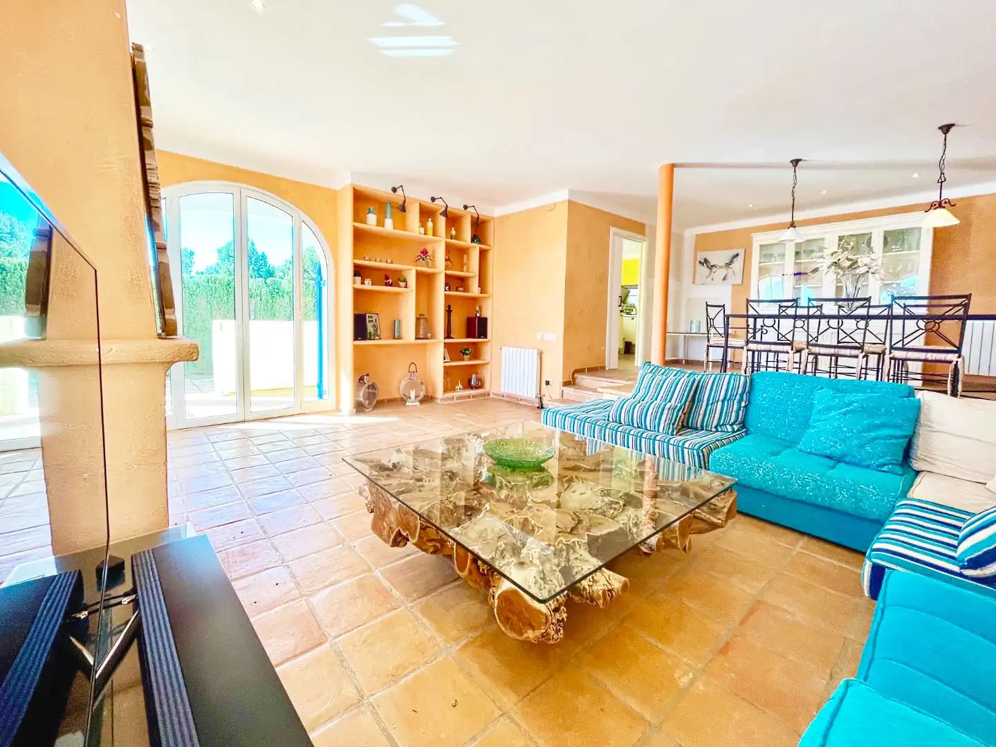 Sala de estar de Casa o chalet en venta en L'Ametlla de Mar  con Aire acondicionado, Terraza y Piscina