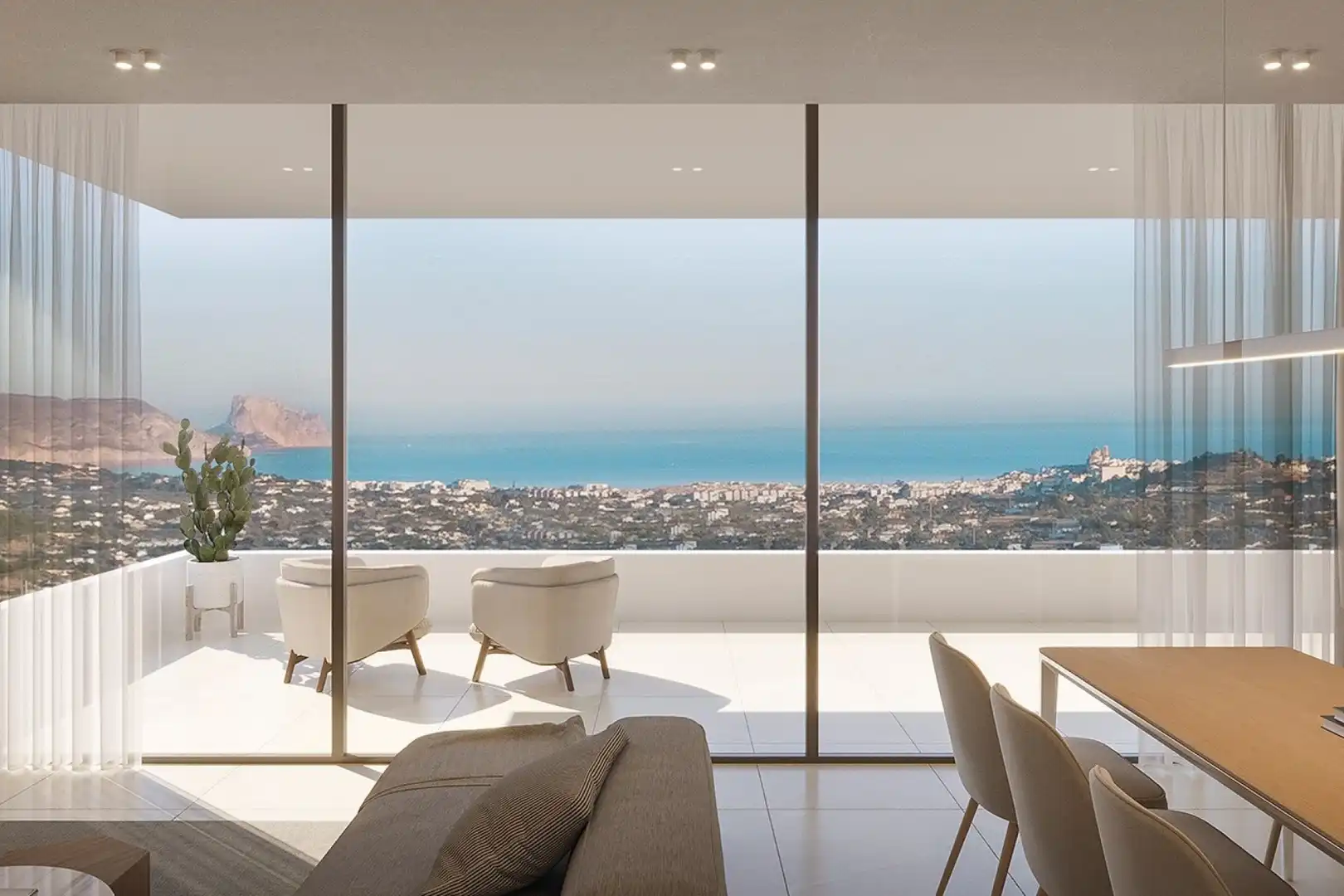 Sala de estar de Piso en venta en La Nucia con Aire acondicionado, Calefacción y Jardín privado