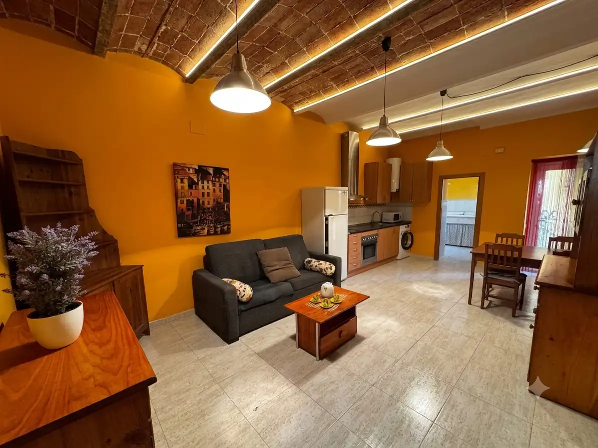 Sala d'estar de Apartament en venda en Sant Antoni de Vilamajor amb Calefacció, Moblat i Rentadora