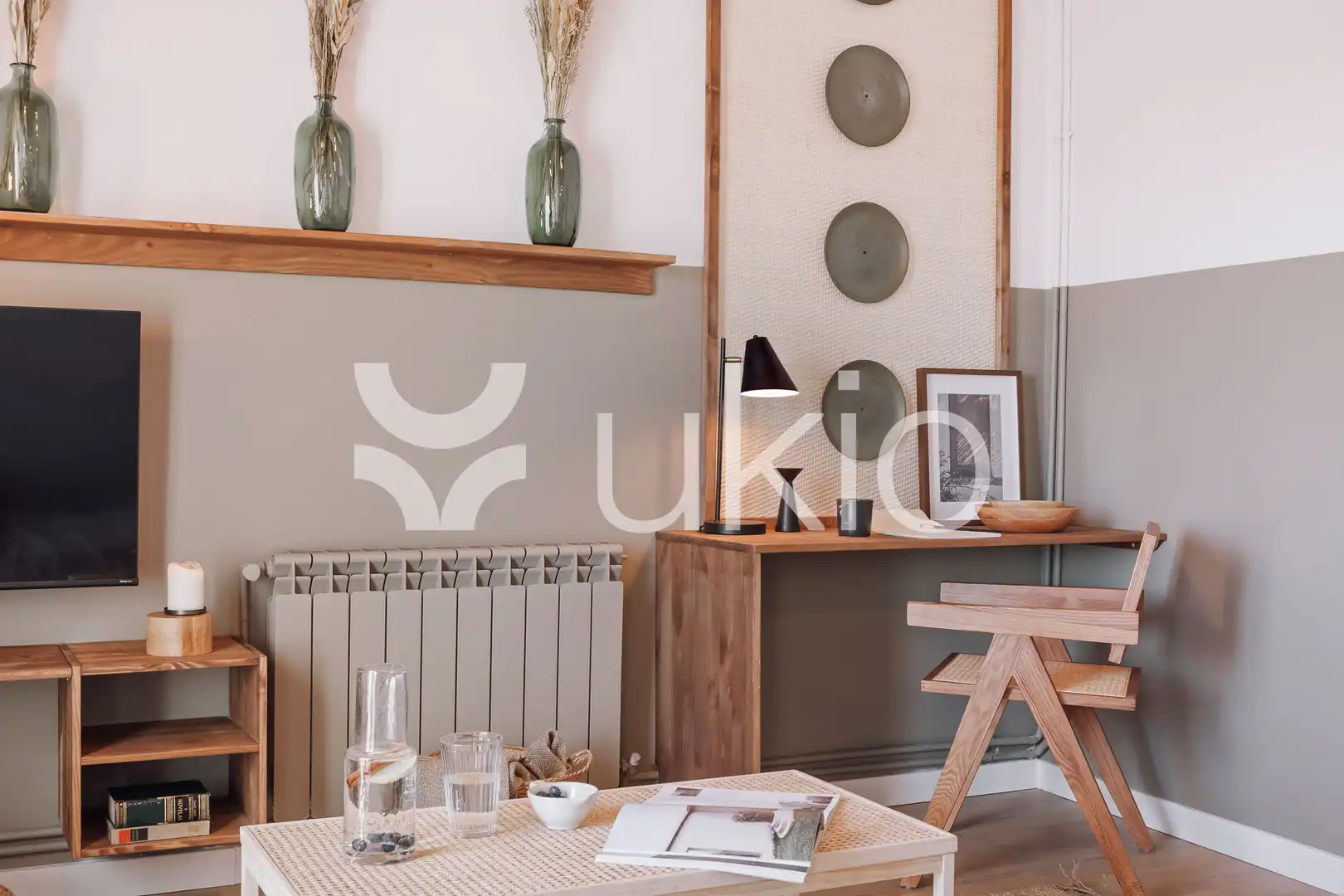Sala de estar de Apartamento de alquiler en Barcelona con Aire acondicionado, Calefacción y Amueblado