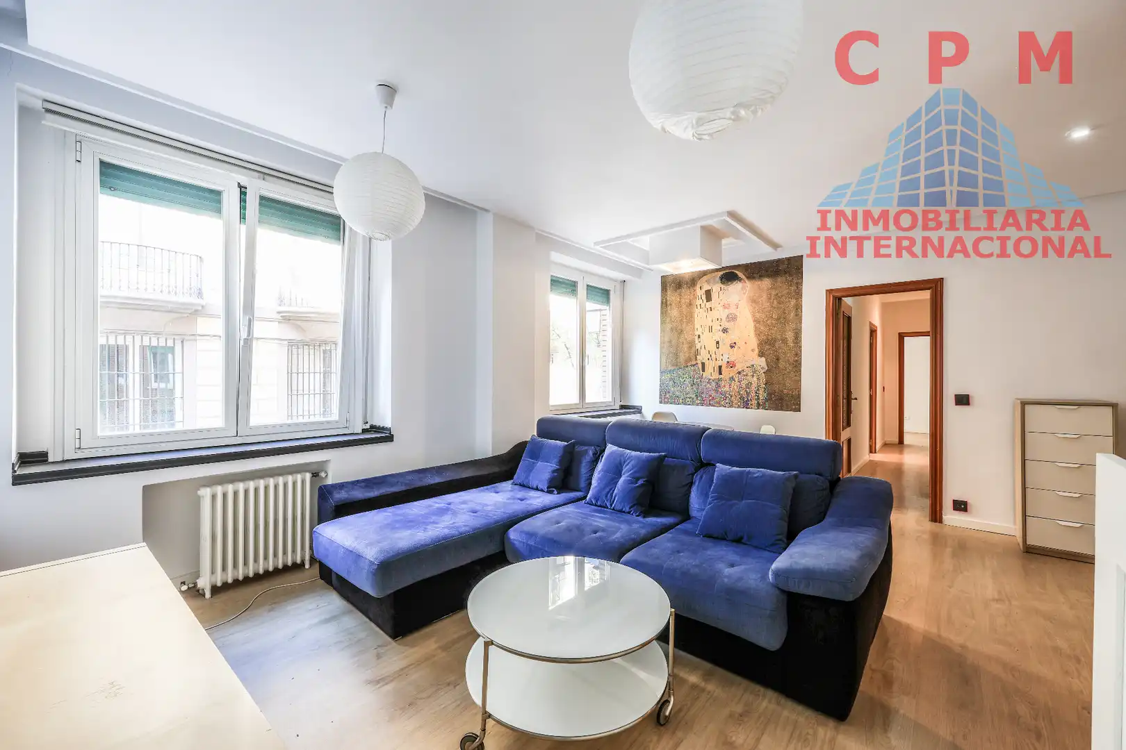 Sala de estar de Piso de alquiler en Madrid con Calefacción, Parquet y Amueblado