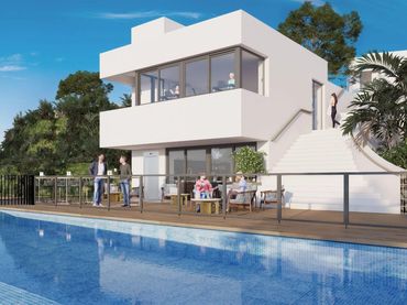 Casa aparellada amb piscina en venda a Mijas pueblo