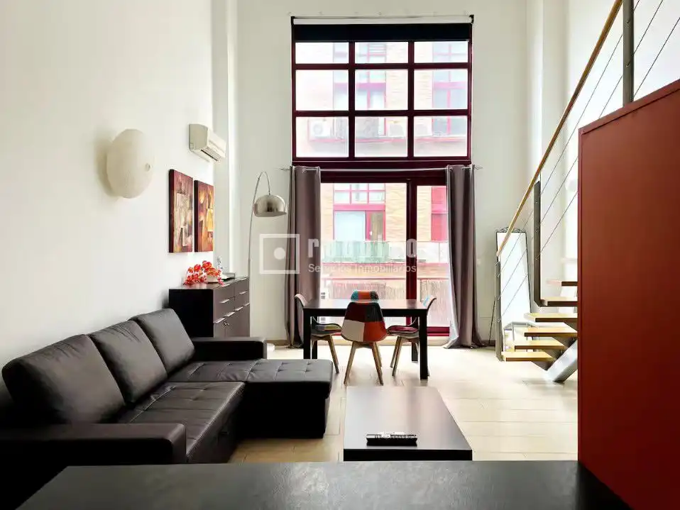 Sala d'estar de Loft en venda en Madrid amb Aire condicionat, Calefacció i Jardí privat