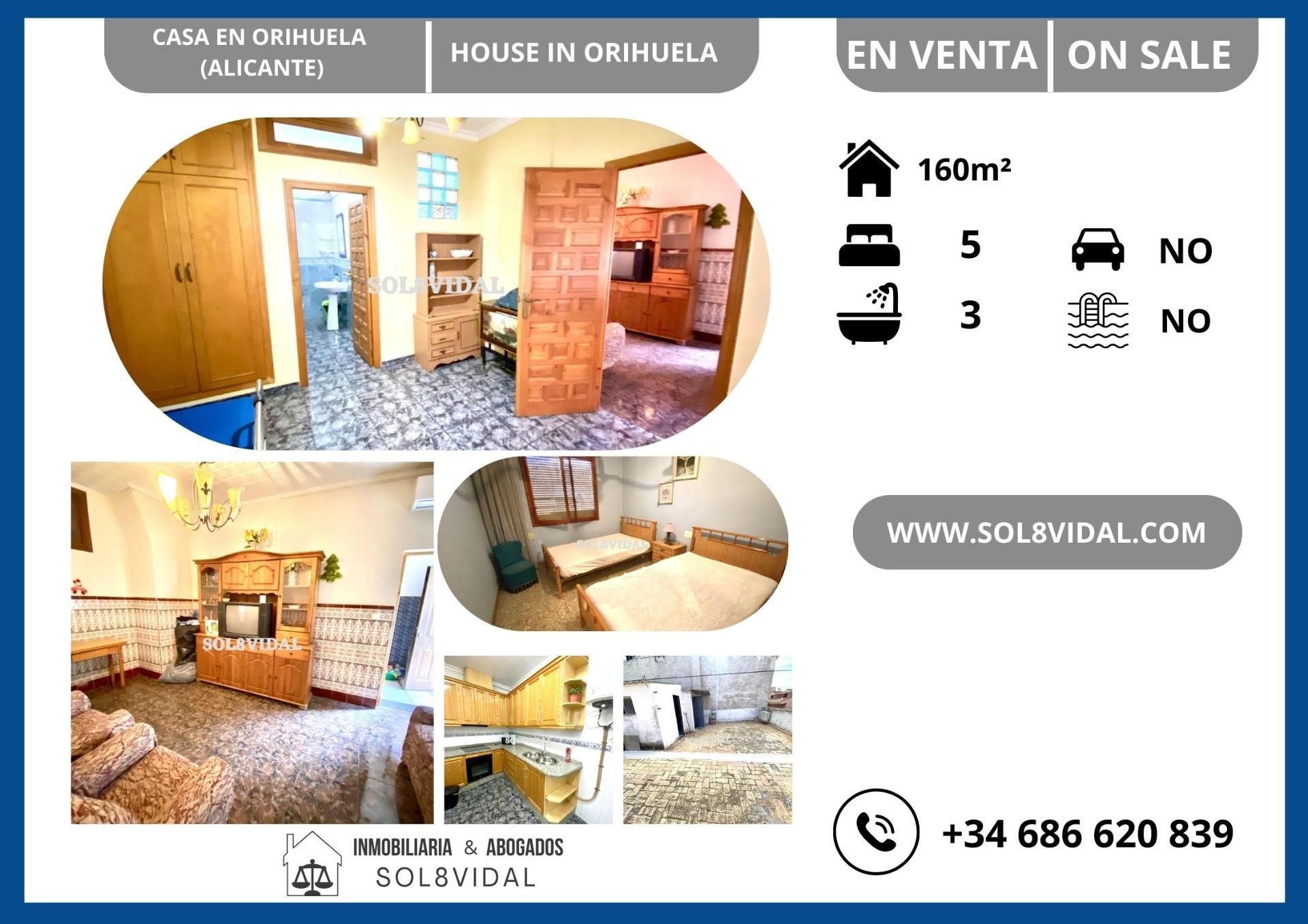 House or chalet for sale in Orihuela  with Air Conditioner, Heating and Terrace