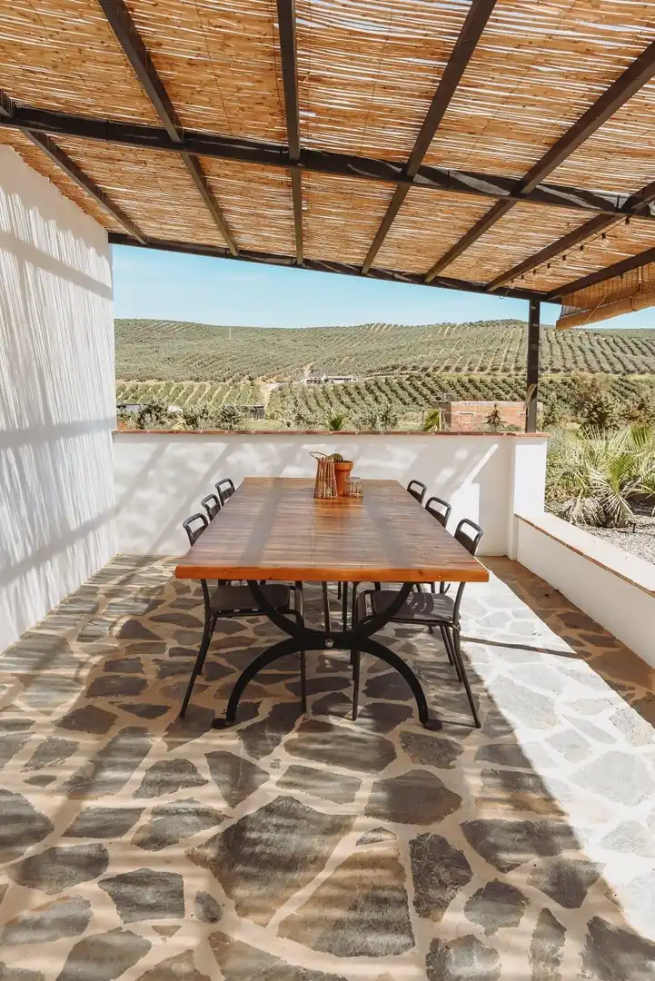 Terrasse von Country house zum Verkauf in Álora mit Klimaanlage, Heizung und Privatgarten