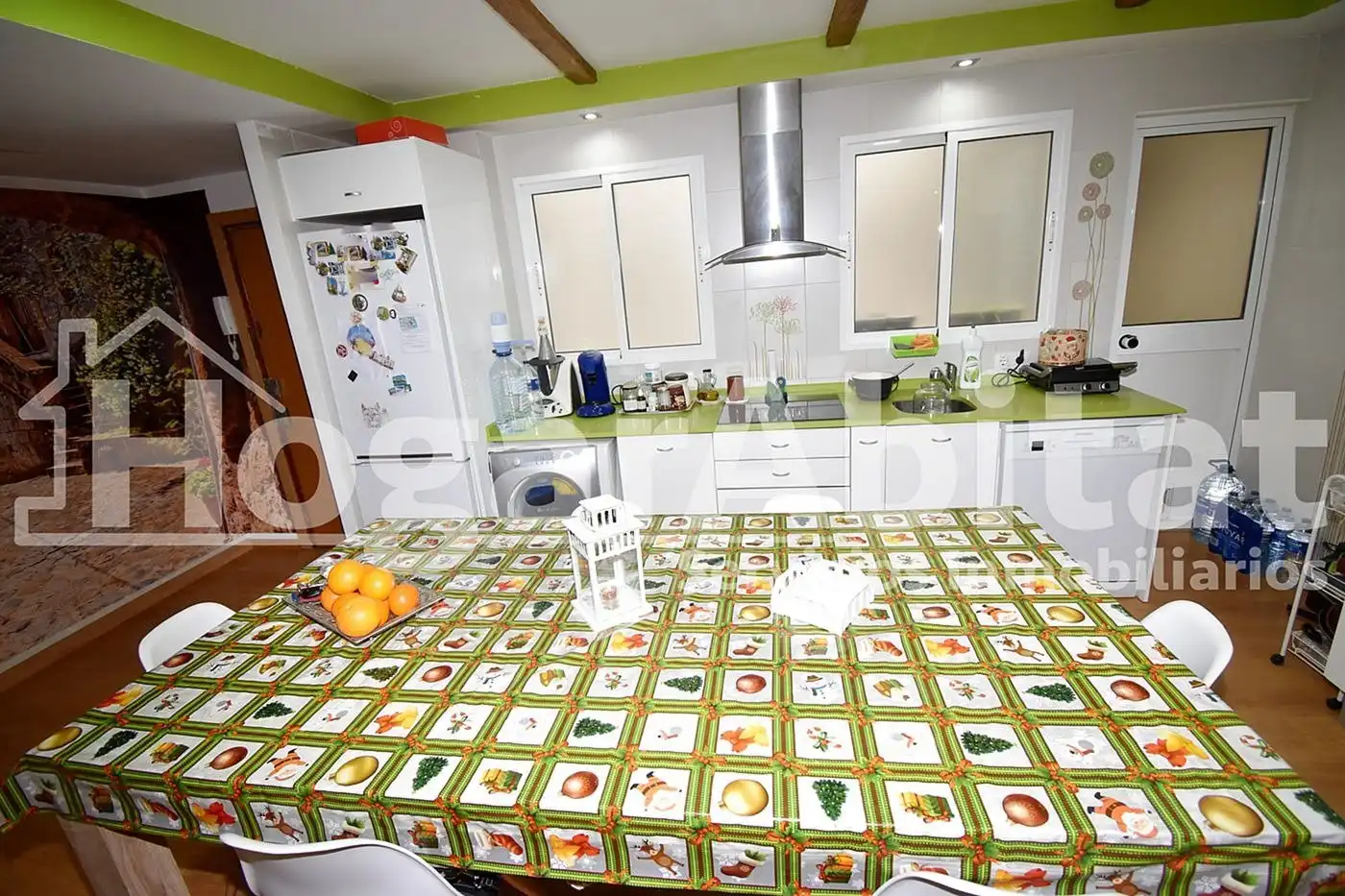 Küche von Wohnung zum Verkauf in Xirivella mit Klimaanlage, Parkett und Balkon