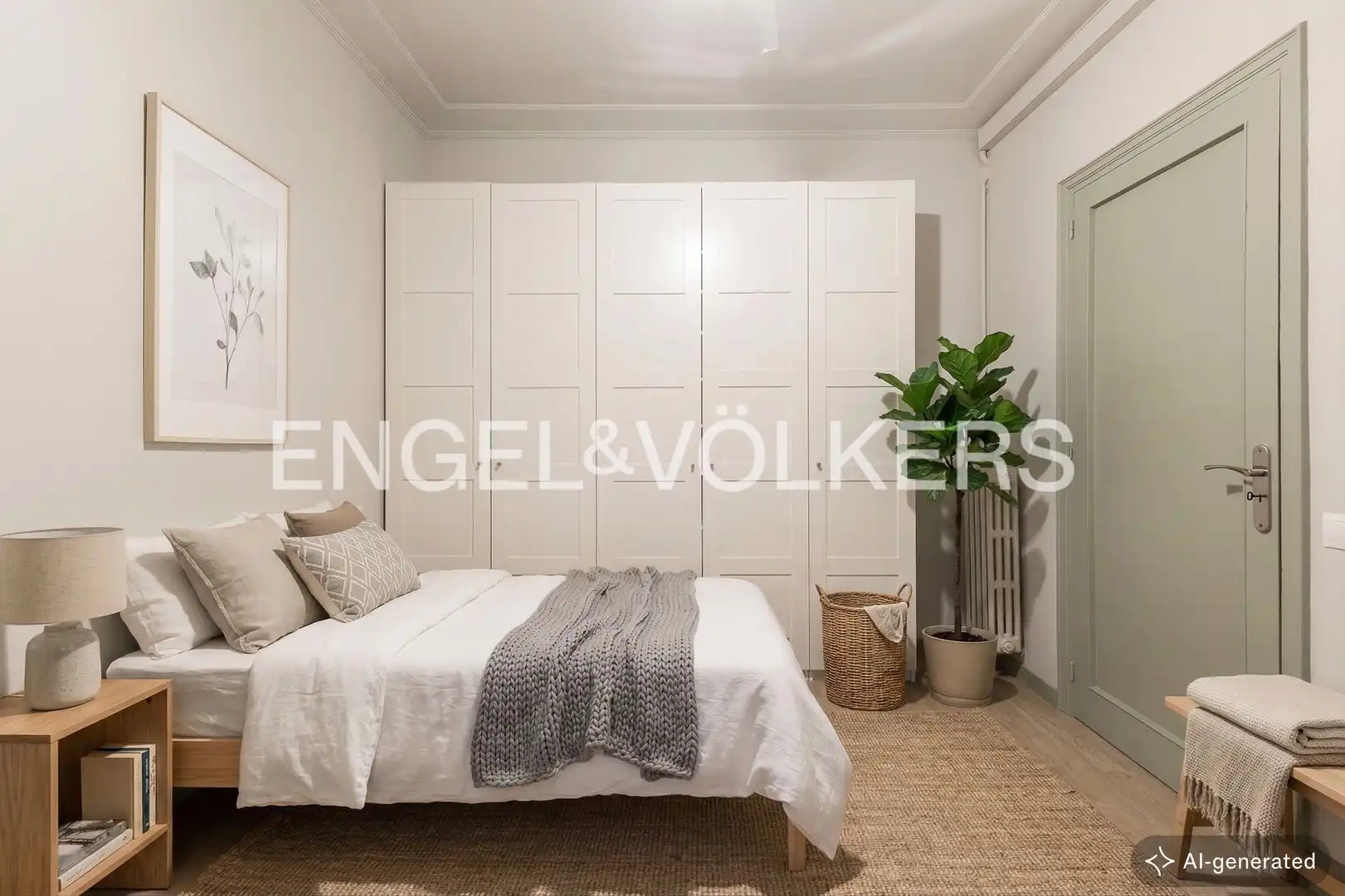 Schlafzimmer von Wohnung zum Verkauf in Barcelona mit Klimaanlage, Heizung und Parkett