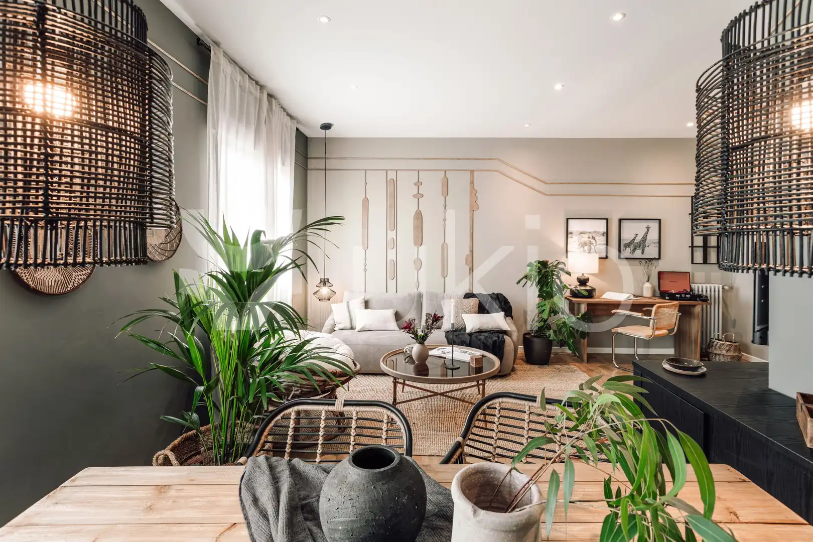 Living room of Apartments for rent in Madrid  with Air Conditioner, Heating and Furnished