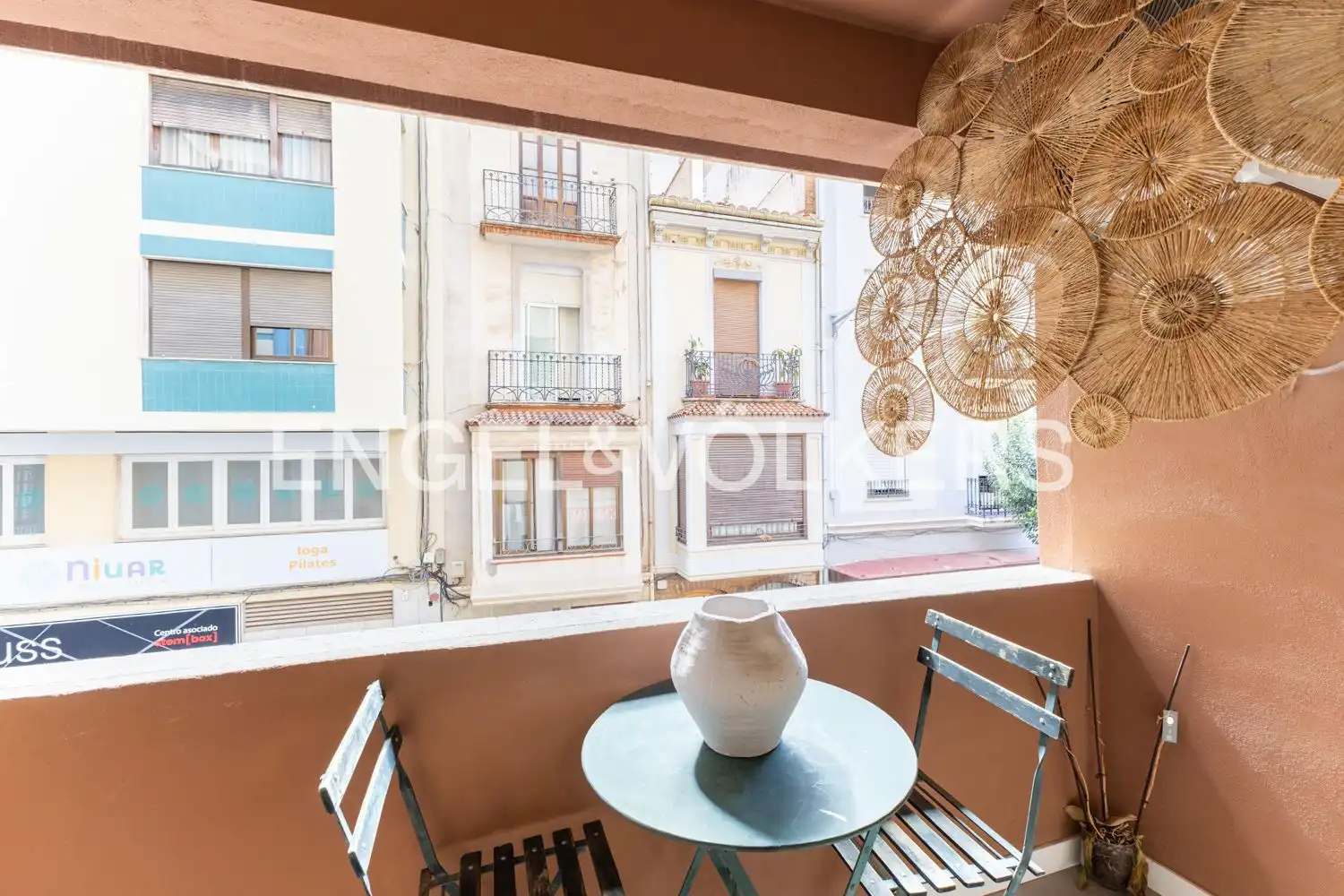 Terraza de Piso de alquiler en Castellón de la Plana / Castelló de la Plana con Aire acondicionado, Calefacción y Parquet