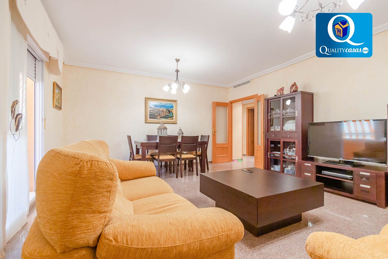 Living room of Apartment for sale in Mutxamel  with Air Conditioner, Terrace and Storage room