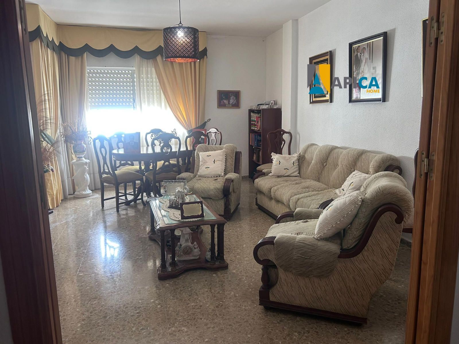 Living room of Flat for sale in Barbate  with Air Conditioner and Furnished