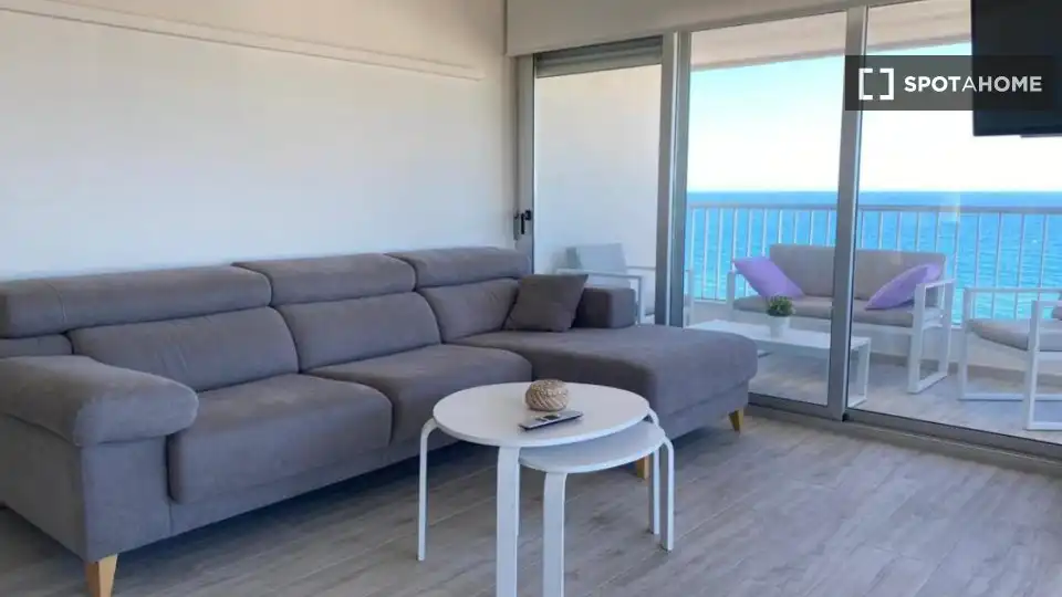 Living room of Flat for rent in Sueca  with Air Conditioner, Heating and Furnished