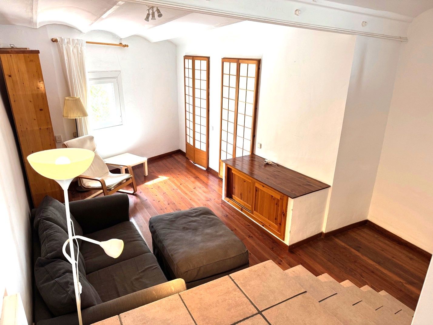 Living room of Attic for sale in  Barcelona Capital  with Air Conditioner, Heating and Parquet flooring