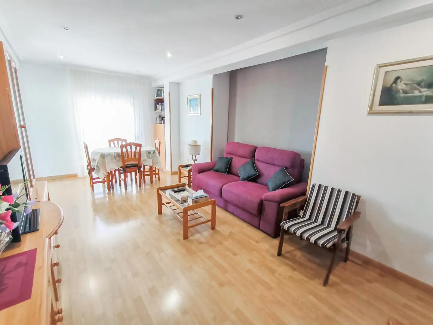 Wohnzimmer von Wohnung zum Verkauf in Benidorm mit Klimaanlage, Parkett und Terrasse