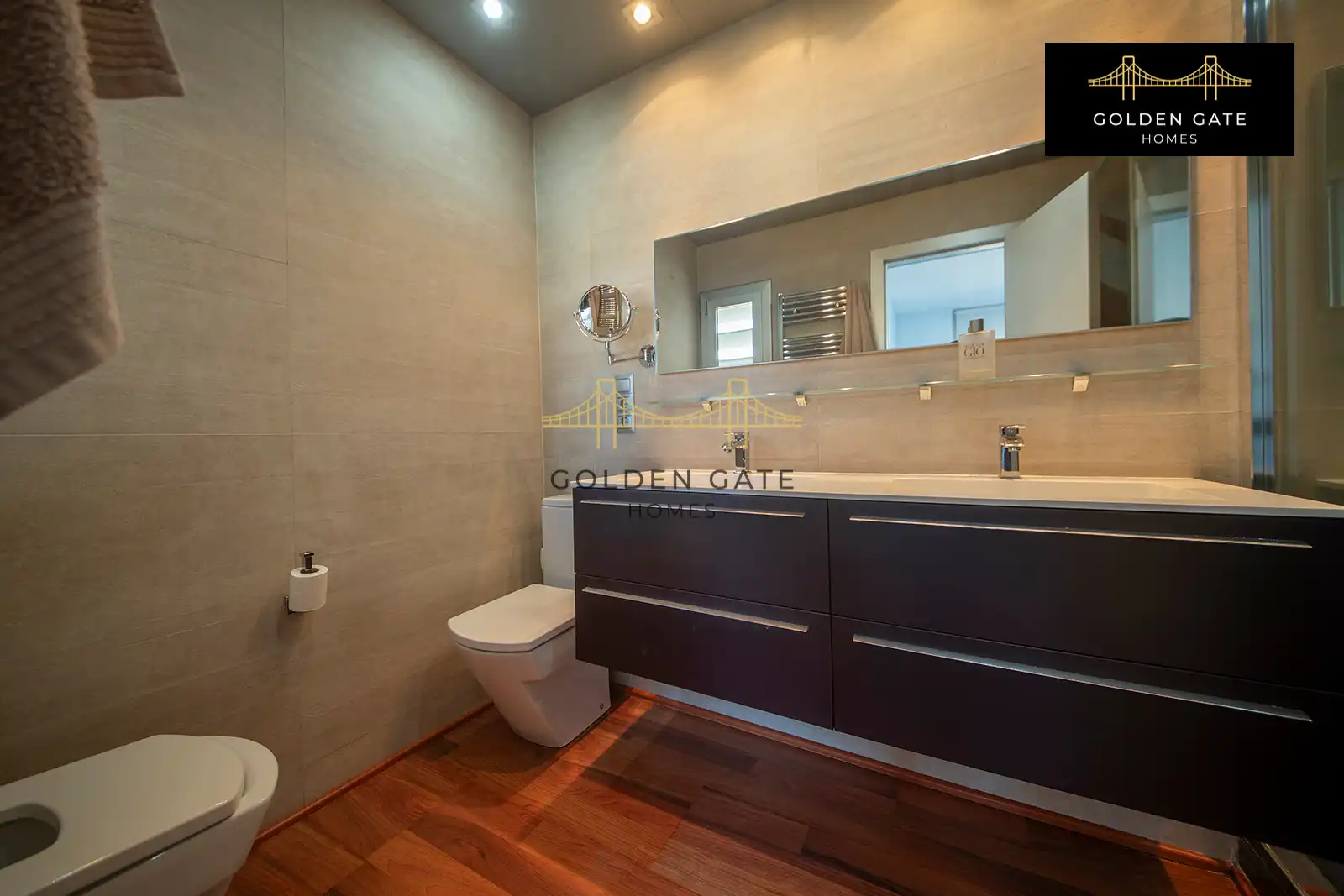 Baño de Piso de alquiler en Barcelona con Aire acondicionado, Calefacción y Parquet