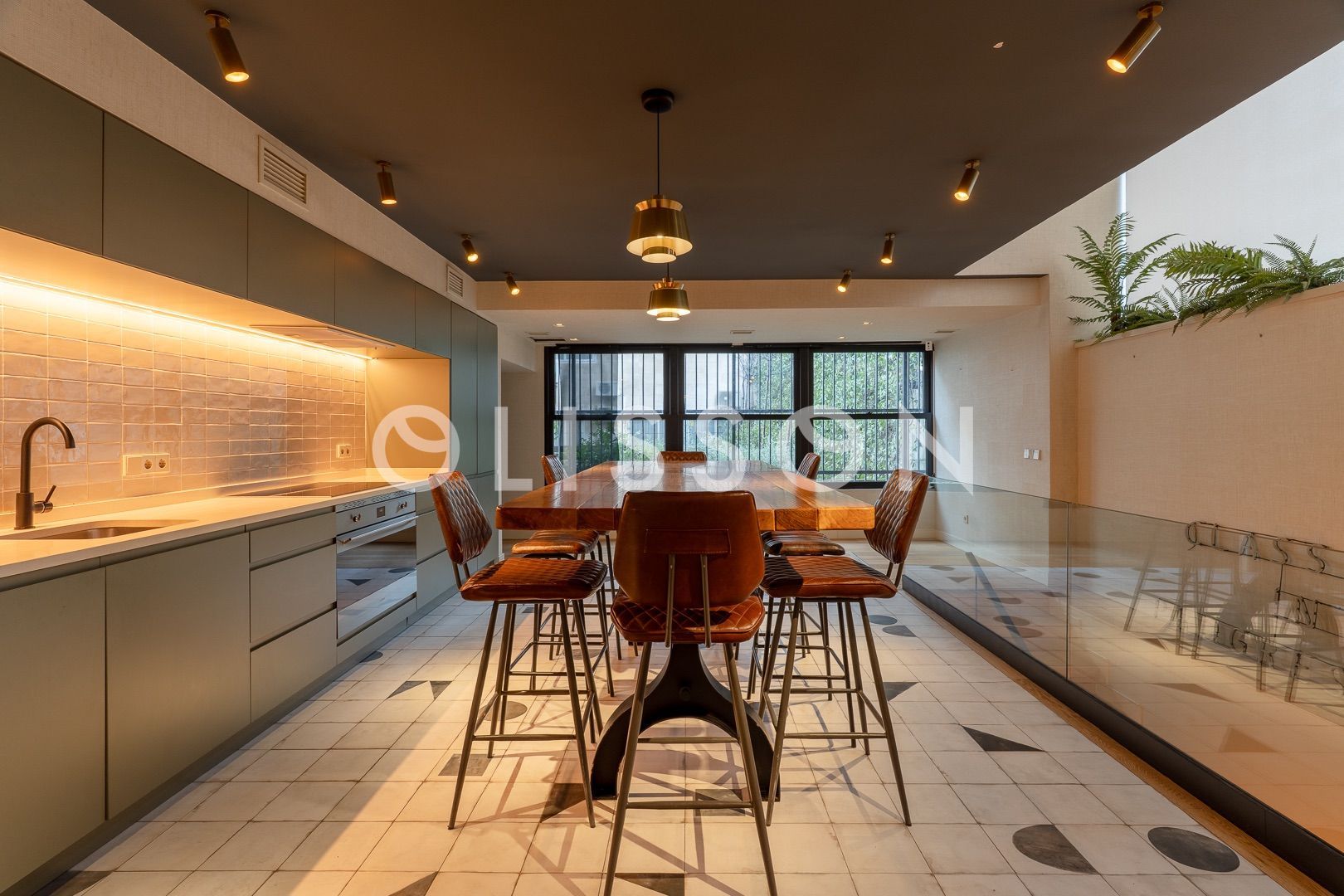 Kitchen of Duplex for rent in  Madrid Capital  with Air Conditioner and Heating