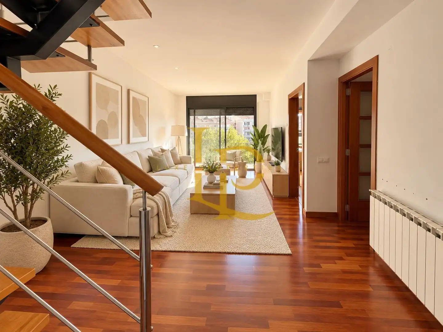 Sala d'estar de Dúplex en venda en Terrassa amb Calefacció, Parquet i Terrassa