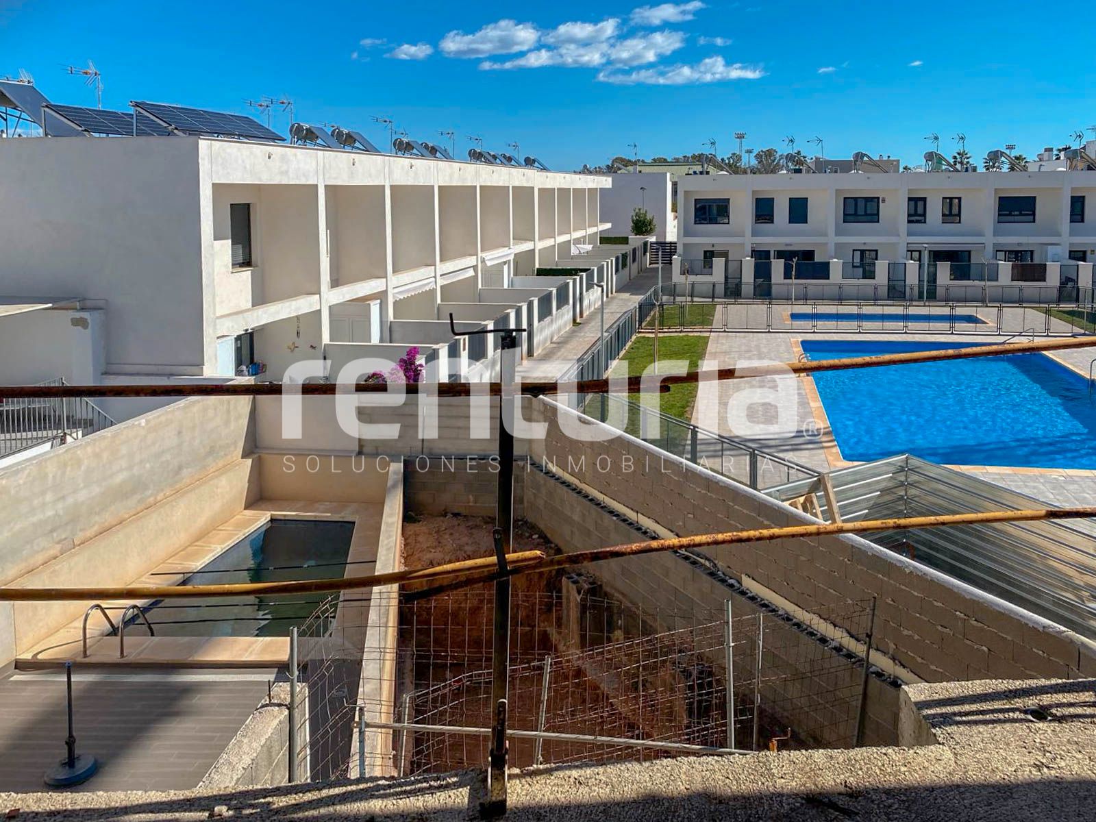 Exterior view of Single-family semi-detached for sale in El Puig de Santa Maria  with Private garden, Terrace and Swimming Pool