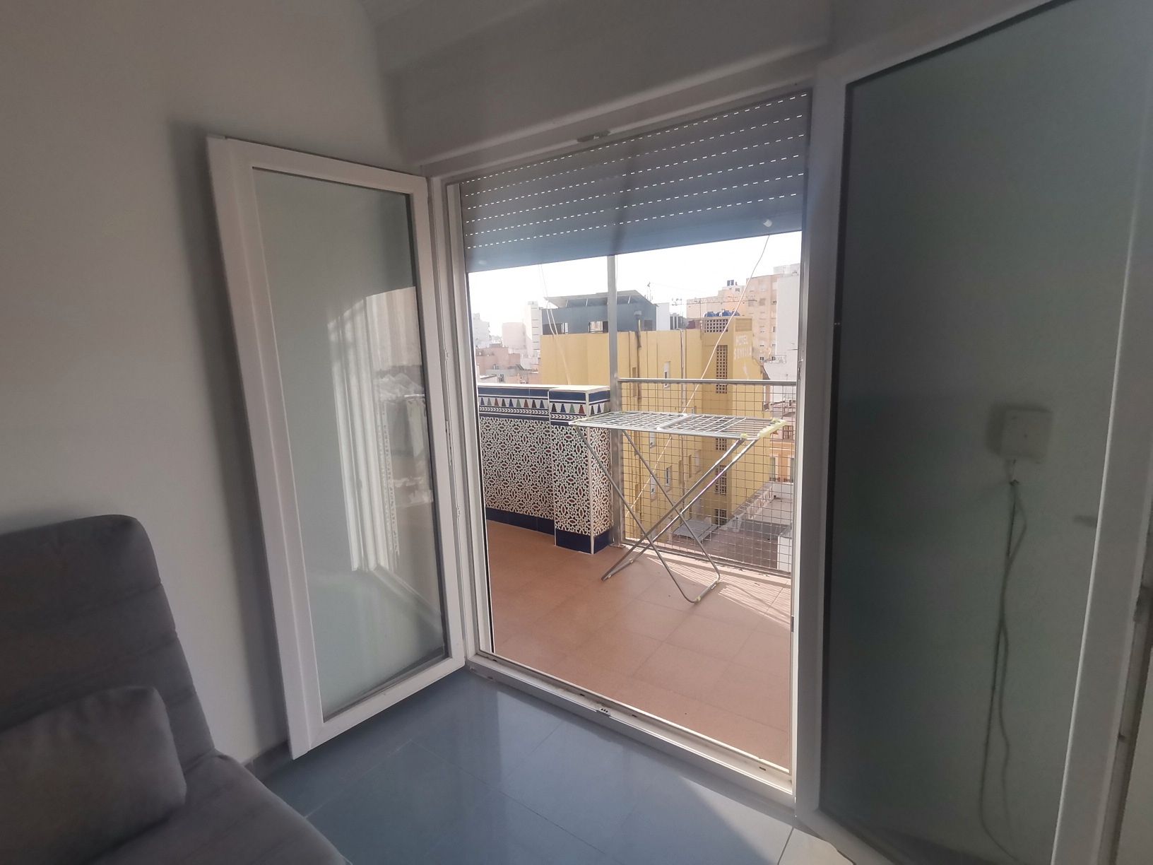 Balcony of Flat to share in  Almería Capital  with Terrace, Storage room and Furnished