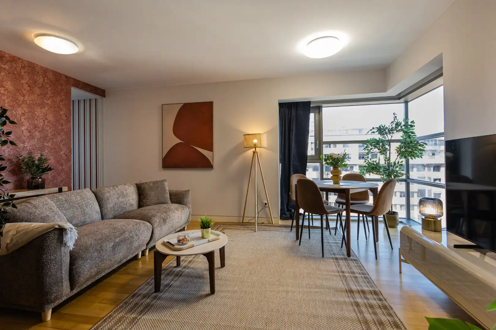 Living room of Flat for rent in Zaragoza  with Air Conditioner, Heating and Furnished