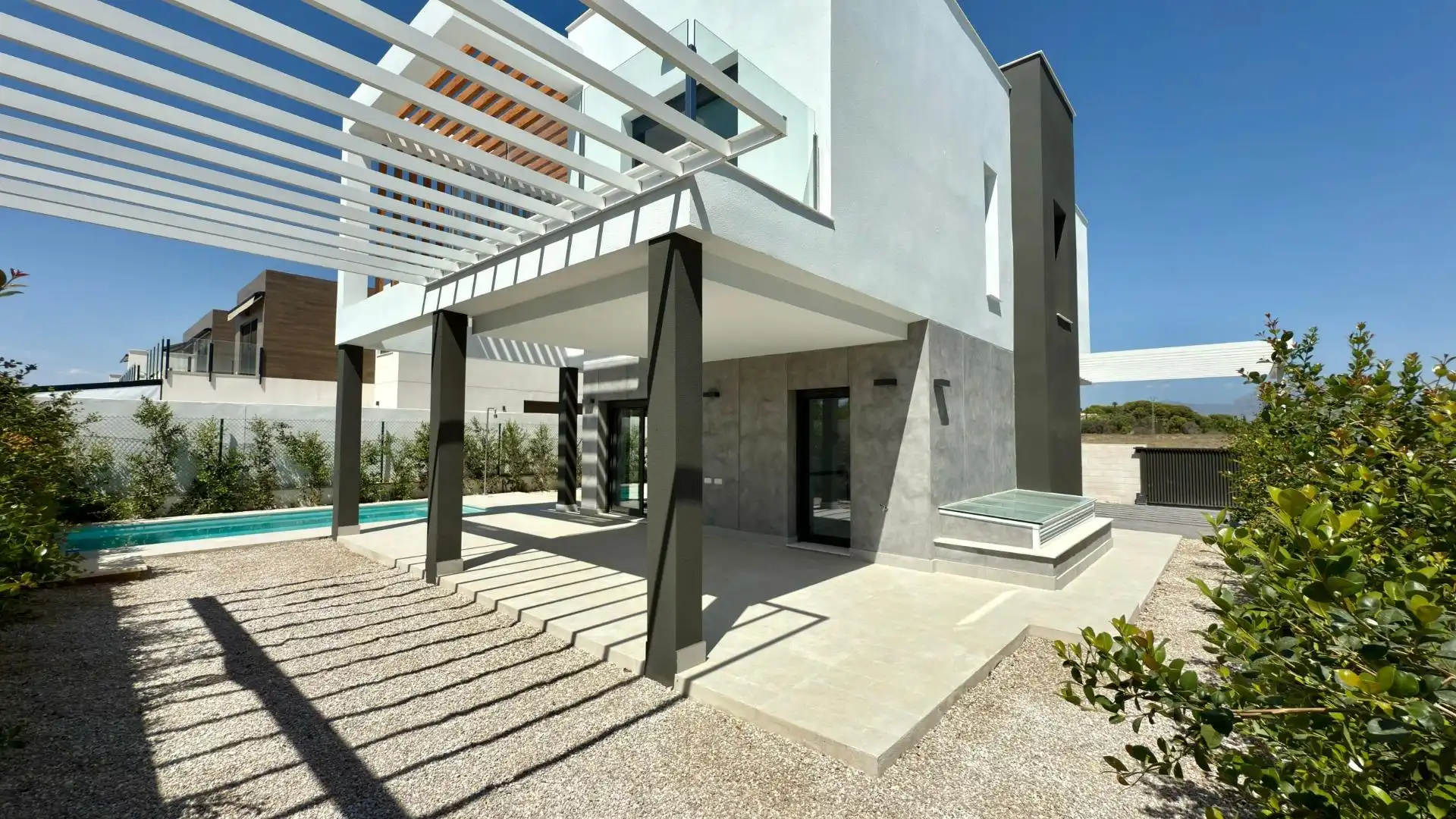 Vista exterior de Casa o chalet en venta en Mutxamel con Aire acondicionado, Jardín privado y Trastero