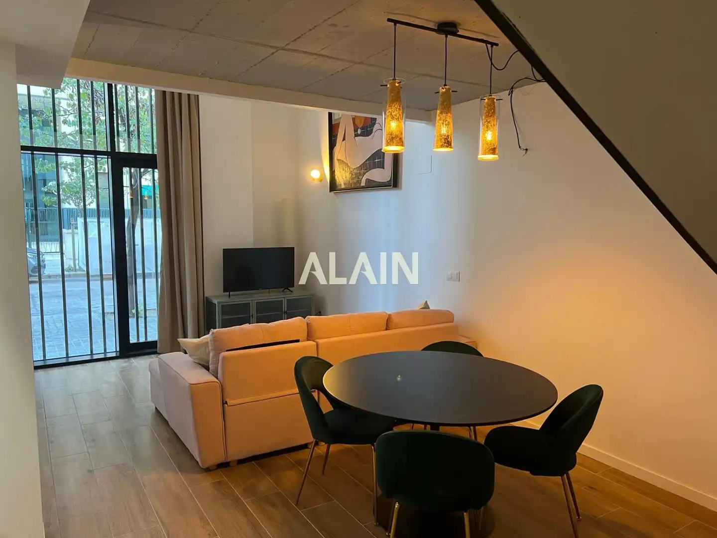 Sala de estar de Loft en venta en Valencia con Aire acondicionado, Parquet y Amueblado