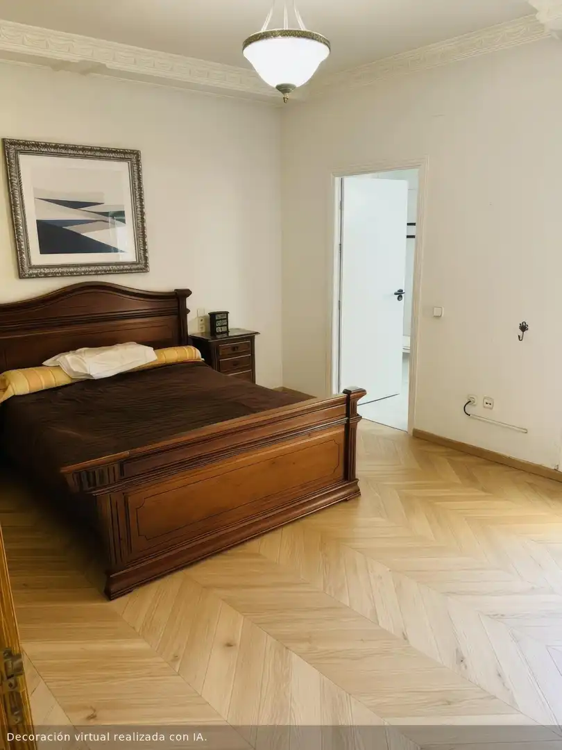 Dormitori de Casa adosada en venda en La Rinconada amb Aire condicionat, Jardí privat i Terrassa