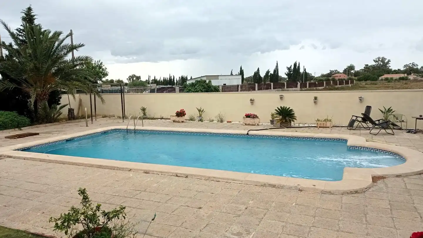 Piscina de Finca rústica en venda en Elche / Elx amb Jardí privat, Terrassa i Piscina