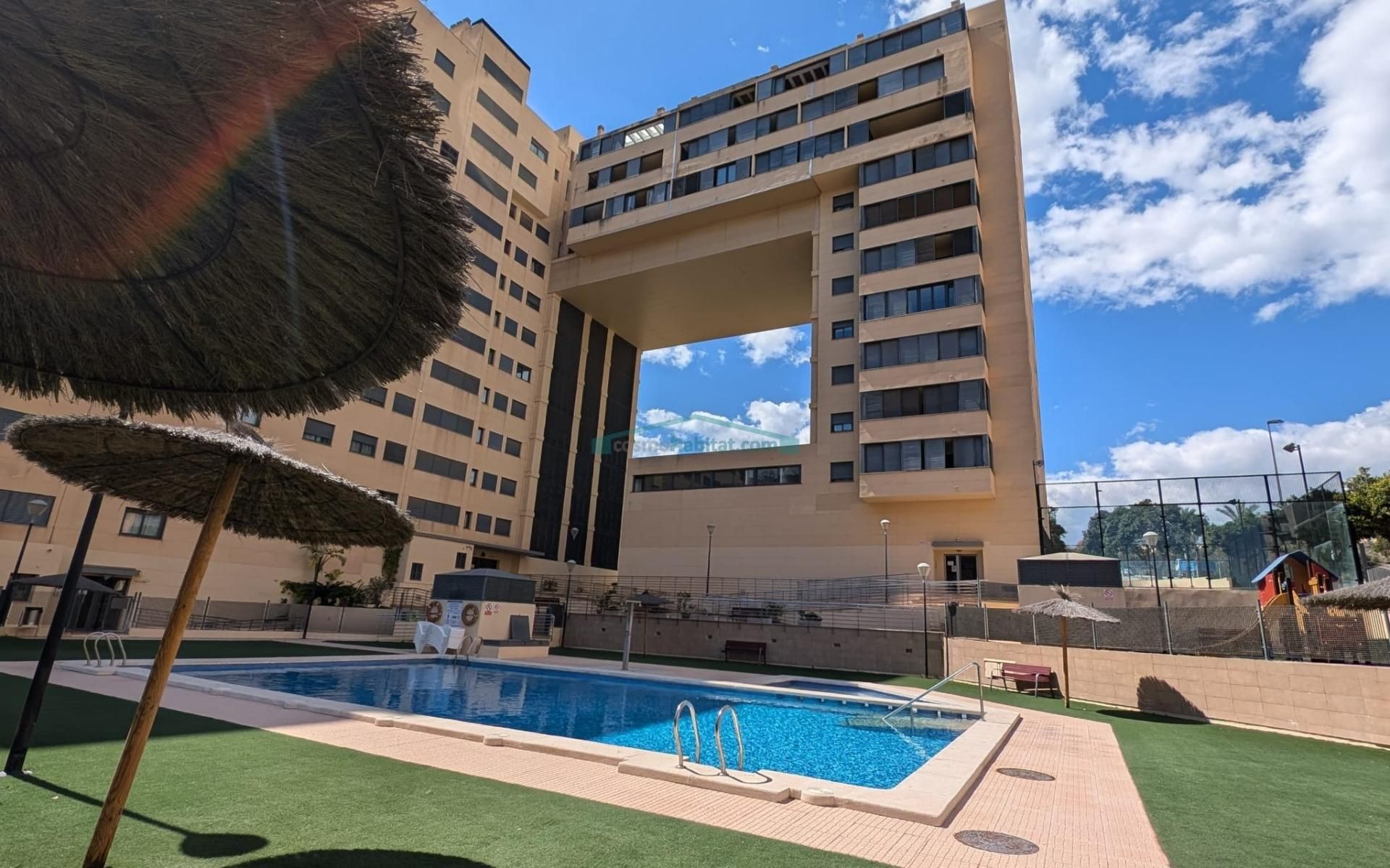 Swimming pool of Apartment for sale in Villajoyosa / La Vila Joiosa  with Air Conditioner, Heating and Private garden