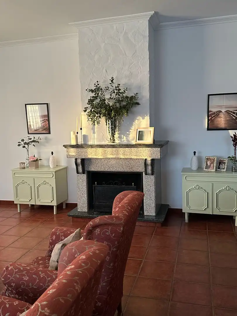 Sala d'estar de Casa o xalet en venda en Magacela amb Jardí privat, Terrassa i Piscina