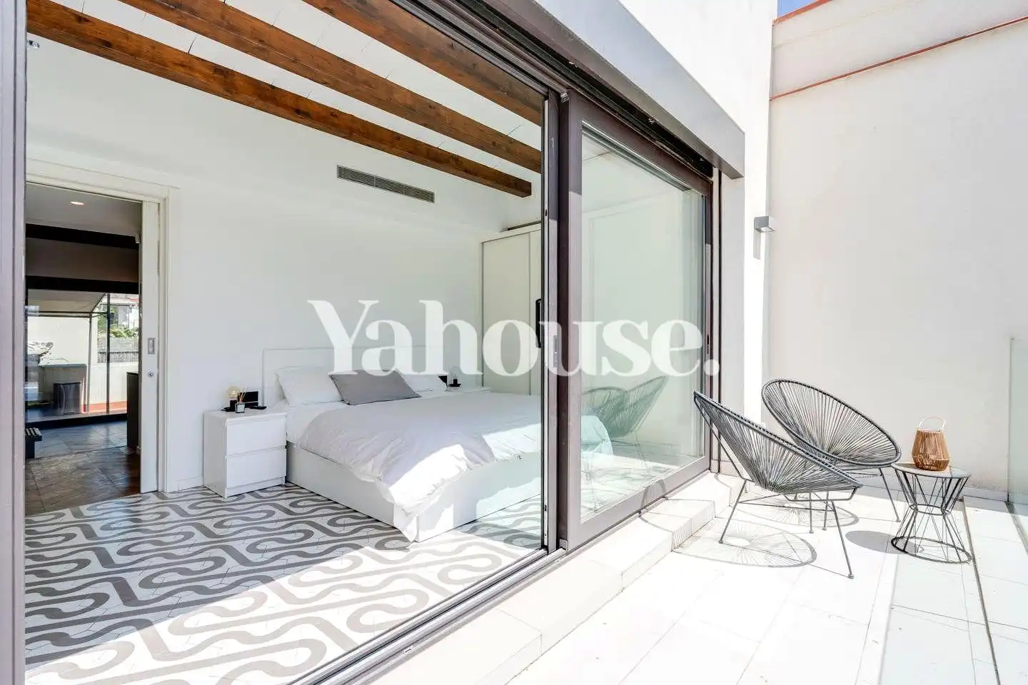 Terrace of Flat for rent in Barcelona  with Air Conditioner, Heating and Parquet flooring