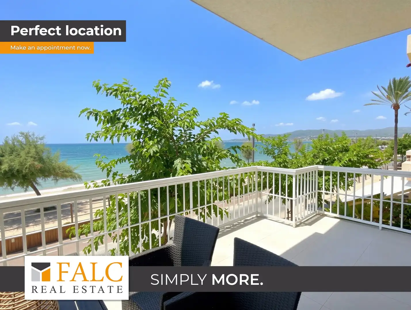 Balcony of Apartments for rent in  Palma de Mallorca  with Air Conditioner and Terrace