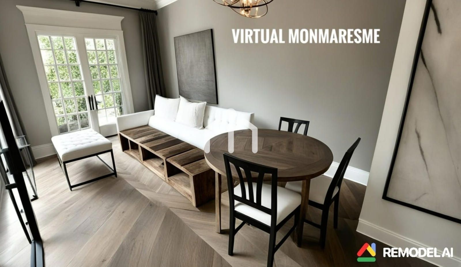 Dining room of Flat for sale in Badalona  with Air Conditioner, Terrace and Furnished