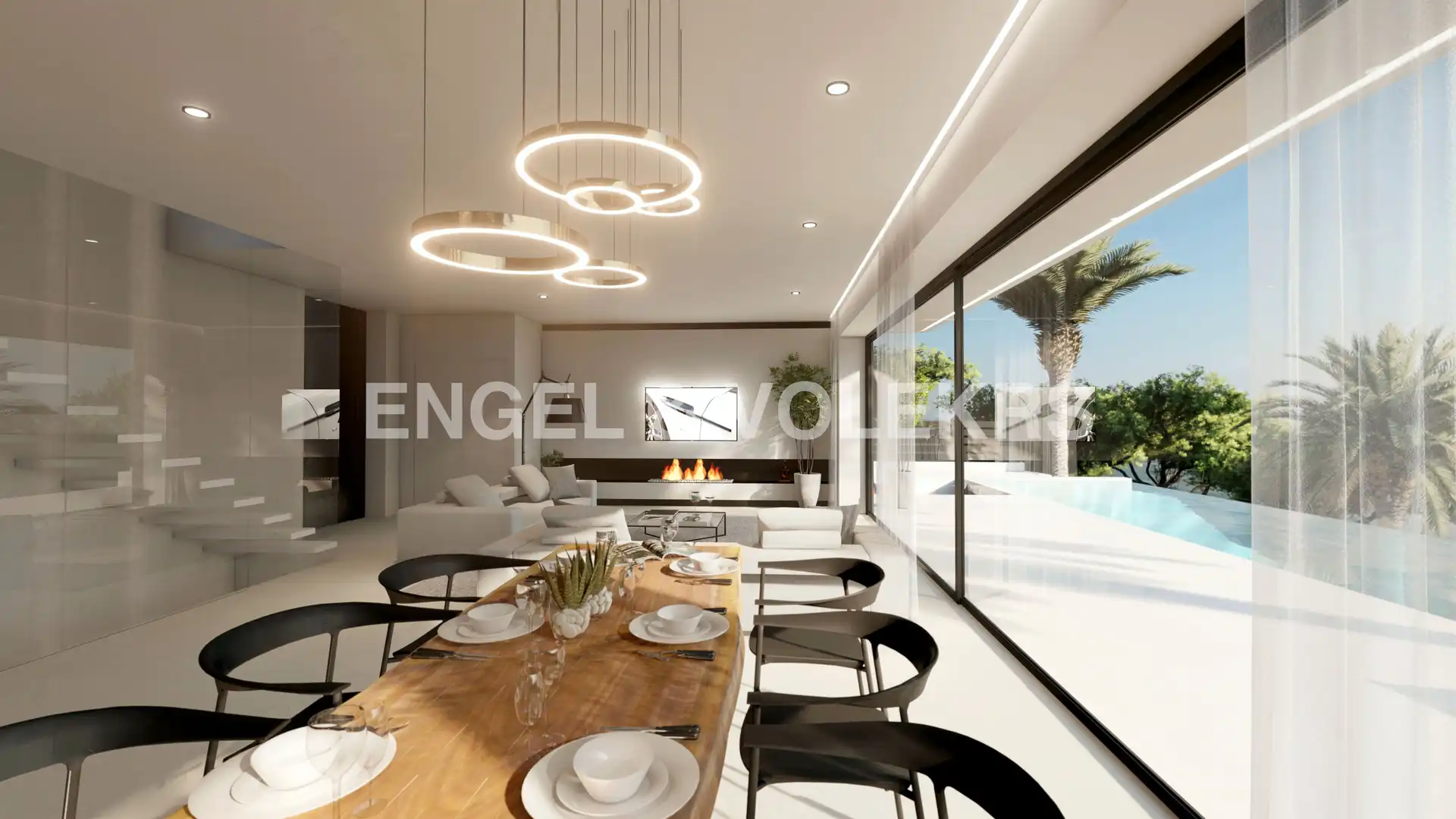 Dining room of Houses for sale in El Campello  with Air Conditioner, Private garden and Storage room