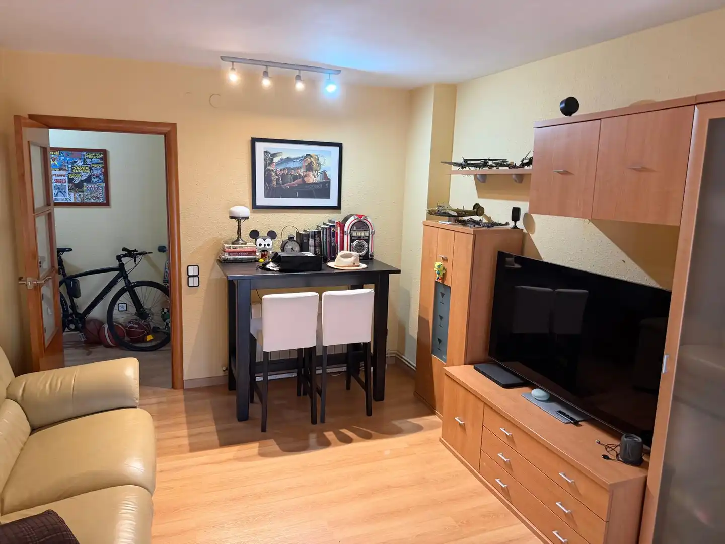 Sala de estar de Piso en venta en Badalona con Aire acondicionado, Calefacción y Parquet