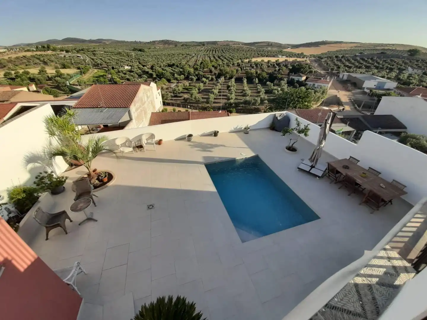 Piscina de Casa adosada en venta en Zalamea de la Serena con Aire acondicionado, Calefacción y Terraza