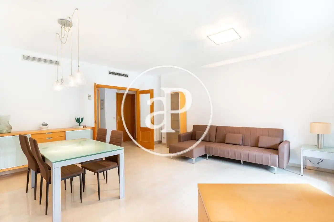 Living room of Flat for rent in Valencia  with Air Conditioner, Heating and Private garden