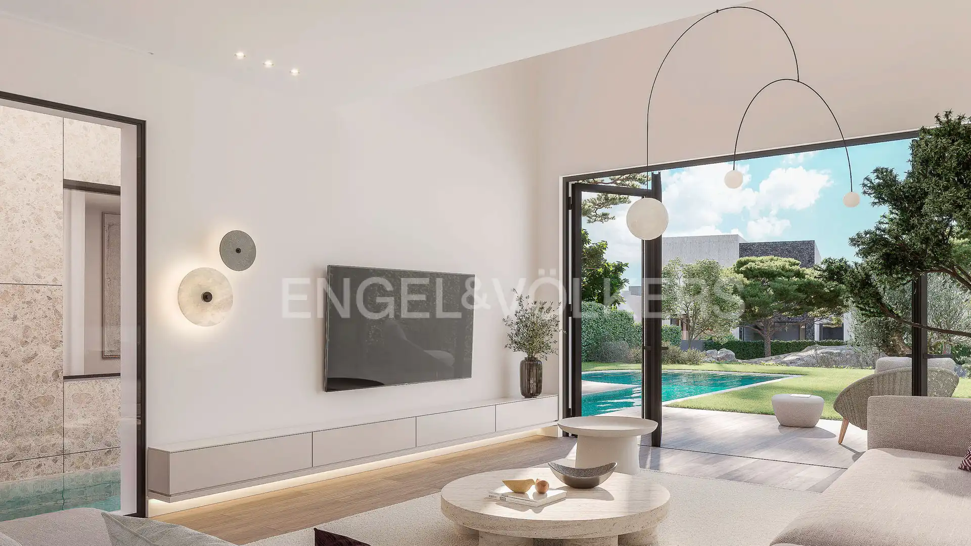 Sala de estar de Casa adosada en venta en Torrelodones con Aire acondicionado, Calefacción y Jardín privado