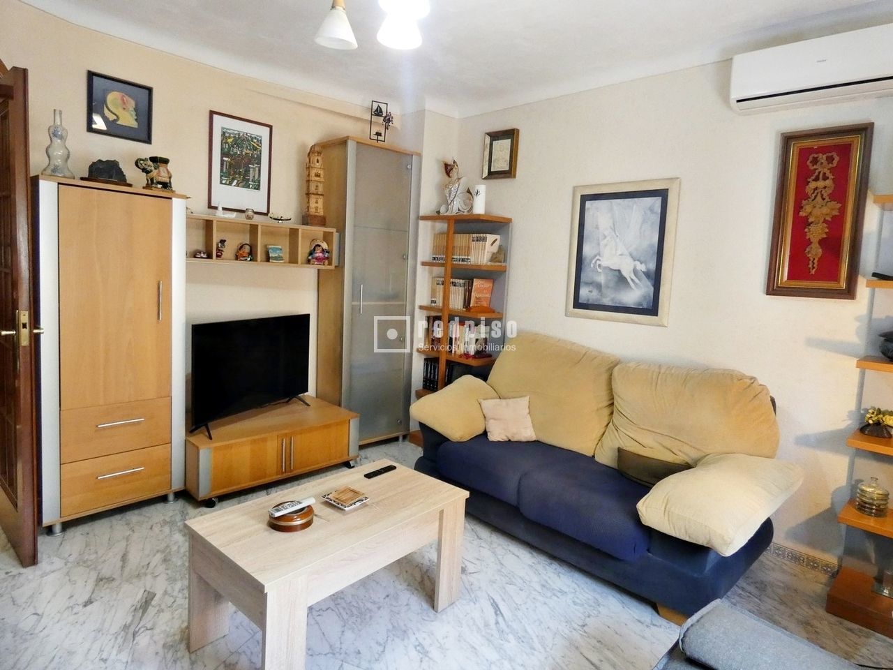 Sala d'estar de Pis en venda en Málaga Capital amb Aire condicionat i Terrassa
