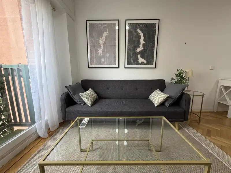 Living room of Study for rent in Madrid  with Air Conditioner and Furnished