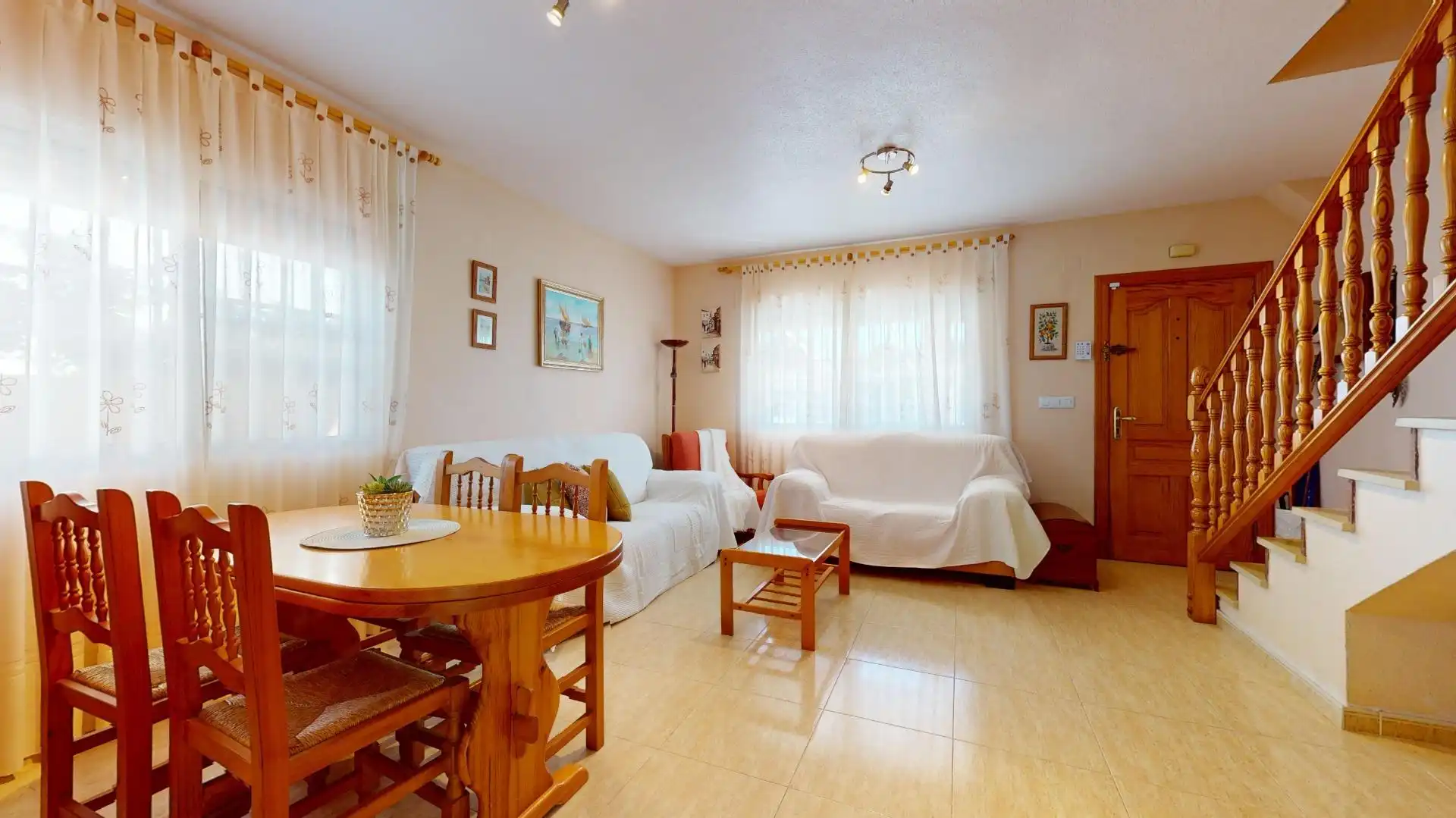 Sala d'estar de Casa o xalet en venda en San Javier amb Aire condicionat, Jardí privat i Terrassa