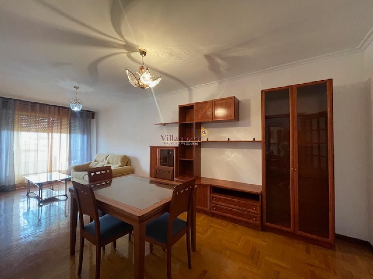 Living room of Apartment to rent in Vigo   with Heating, Parquet flooring and Furnished